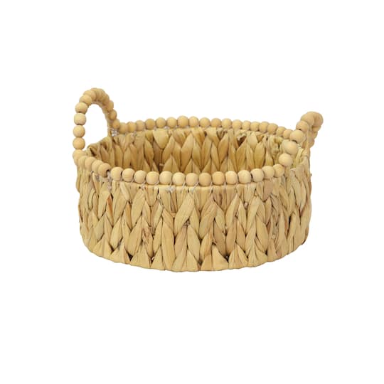 Small Tan Round Bead Basket by Ashland&#xAE;